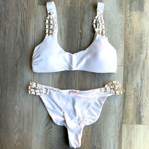 Bahimi Gold/White Bikini